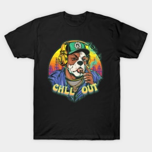 Pop Culture Dog in Hip Hop Gear T-Shirt